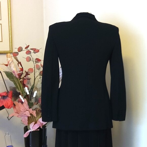 VTG LIZ CLAIBORNE Collection Women's High Quality Lined Black Blazer Jacket 10 - Picture 8 of 11